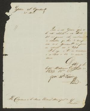 [Letter from José María Girón to the Laredo Alcalde, December 30, 1833]