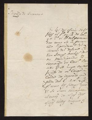 [Letter from José Antonio Cervera to the Laredo Alcalde, March 24, 1831]