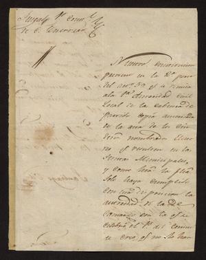 [Letter from Santiago Vela to the Laredo Alcalde, May 13, 1831]