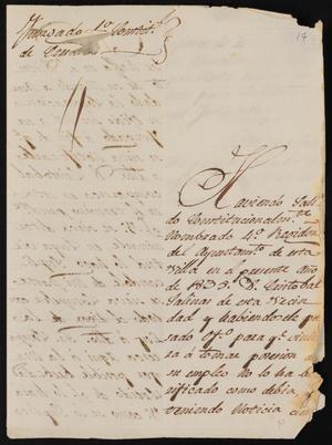 [Letter from Quiben Arrambides to the Laredo Alcalde, January 22, 1835]