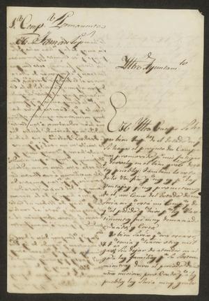 [Letter from the Comandante Militar to the Laredo Alcalde, November 29, 1832]