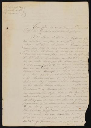 Primary view of [Letter from Santiago Vela to the Laredo Justice of the Peace, September 29, 1838]
