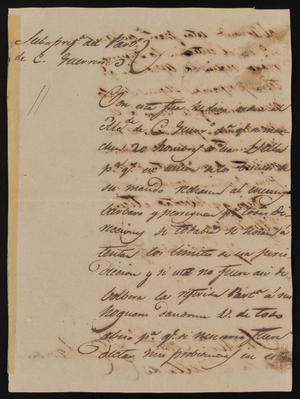 [Letter from Sub-Prefect Indro García to the Laredo Alcalde, April 6, 1844]