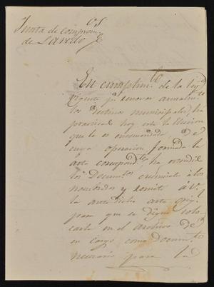 [Letter from José Trinidad Galvan to the Laredo Alcalde, December 8, 1844]