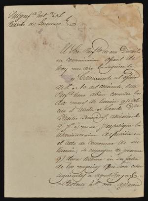 [Letter from Policarzo Martinez to the Laredo Alcalde, June 20, 1844]