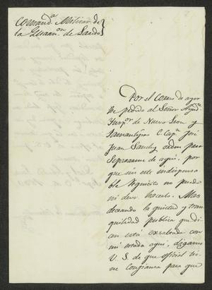 [Letter from José Andres de Sobrevilla to the Laredo Alcalde, September 3, 1832]