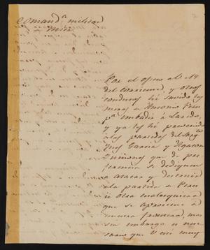 [Letter from Manuel Lafuente to the Laredo Justice of the Peace, February 27, 1839]