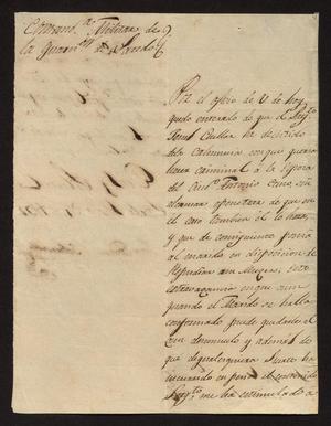 [Letter from the Comandante Militar to the Laredo Alcalde, June 24, 1831]