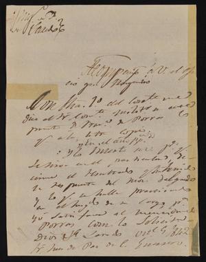 [Letter from the Laredo Alcalde to José Francisco de la Garza, October 9, 1842]