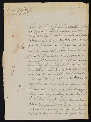 [Letter from Antonio Cuellar to the Laredo Justice of the Peace, September 20, 1838]