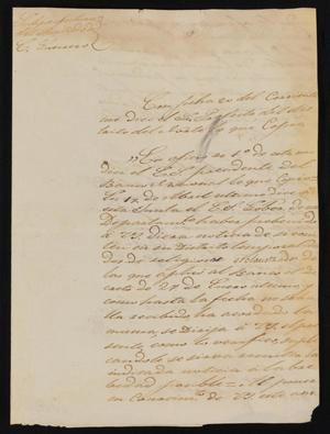 [Letter from José Antonio Flores to the Laredo Justice of the Peace, August 28, 1838]