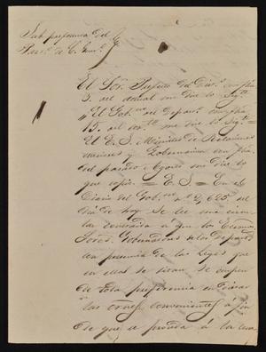 [Letter from Rafael Uribe to the Laredo Ayuntamiento, October 8, 1842]
