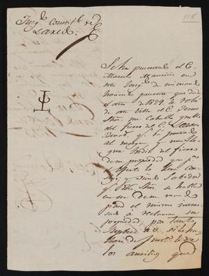 [Letter from the Laredo Alcalde to the Comandante Militar, October 8, 1835]