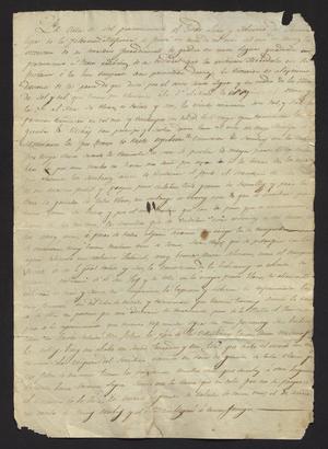 [Letter from Francisco Saucedo to the Laredo Alcalde, August 23, 1829]