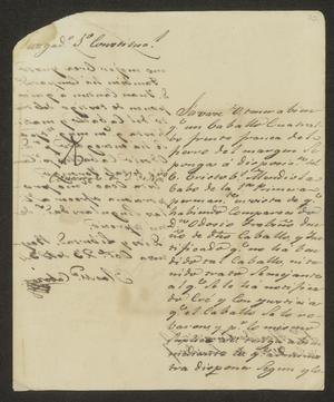 Primary view of [Letter from Blas María Cavasos to the Laredo Alcalde, October 23, 1834]