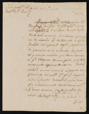 [Letter from Miguel Benavides to Justice of the Peace García, March 30, 1840]