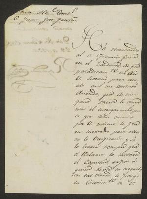 [Letter from the Laredo Alcalde to the Comandante Militar, October 29, 1834]