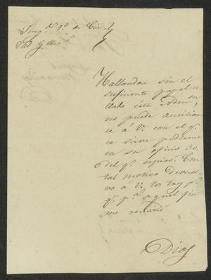 [Letter from Miguel Benavides to the Laredo Alcalde, August 2, 1832]