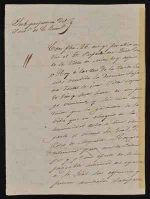 [Letter from Rafael Uribe to the Laredo Ayuntamiento, January 2, 1843]