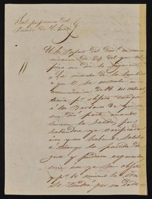 [Letter from Rafael Uribe to the Laredo Ayuntamiento, October 28, 1842]