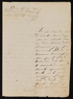 [Letter from Comandante Lafuente to the Justice of the Peace in Laredo, July 30, 1838]