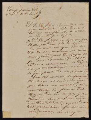 [Letter from Rafael Uribe to the Laredo Ayuntamiento, November 18, 1842]