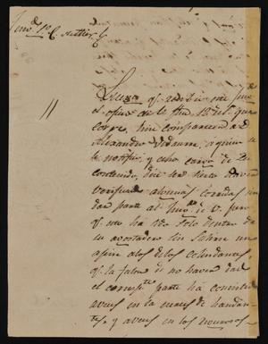 [Letter from Francisco Perez to the Laredo Alcalde, April 23, 1842]