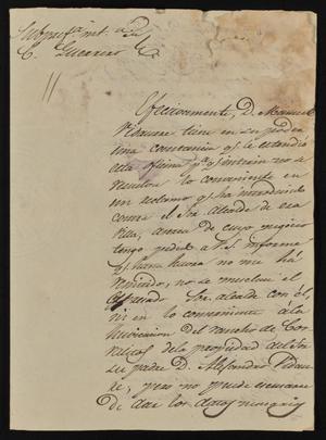 [Letter from Policarzo Martinez to the Laredo Ayuntamiento, June 17, 1844]