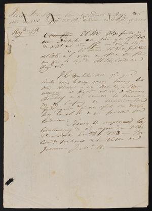 [Document Containing Correspondence with the Prefect in 1838]