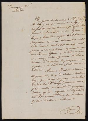 [Letter from the Comandante Militar to the Laredo Ayuntamiento, May 16, 1837]