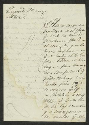 [Letter from Rafael García to the Laredo Alcalde, November 14, 1832]