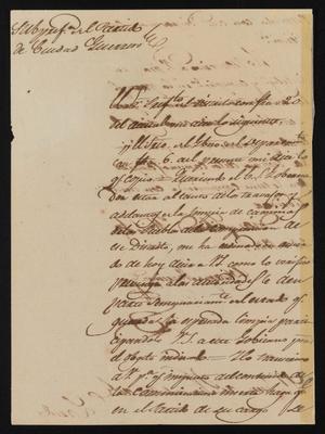 [Letter from Policarzo Martinez to the Laredo Justice of the Peace, August 24, 1841]