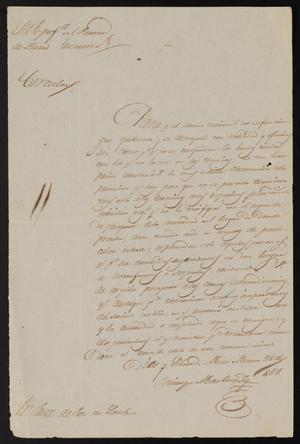 [Circular from Policarzo Martinez to the Laredo Justice of the Peace, March 28, 1841]