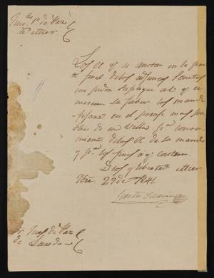 [Letter from Justo García to Justice of the Peace Ramón, November 29, 1841]