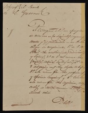 [Letter from Policarzo Martinez to the Laredo Ayuntamiento, May 16, 1842]