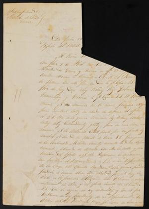[Letter from José Antonio Flores to the Laredo Justice of the Peace, April 25, 1838]