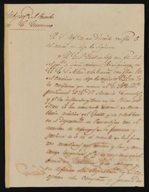 [Letter from Policarzo Martinez to the Laredo Ayuntamiento, February 11, 1842]