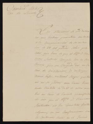 [Letter from Pedro Rodriguez to Justice of the Peace Dovalina, February 8, 1842]