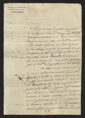 [Letter from José Miguel de la Garza García to the Laredo Alcalde, August 7, 1829]