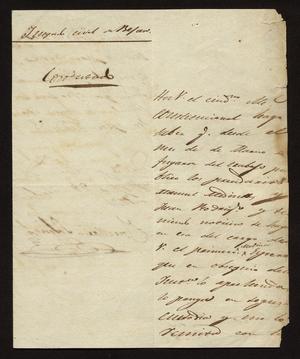 [Letter from José María Salinas to the Laredo Alcalde, April 28, 1831]