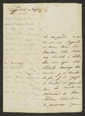 [Letter from Manuel Ximenes to the Laredo Alcalde, July 2, 1833]