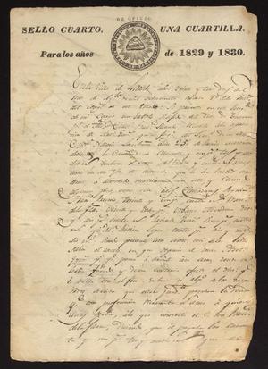 Primary view of object titled '[Letter from Ildefonso Ramón to José Andres Martines, February 2, 1830]'.