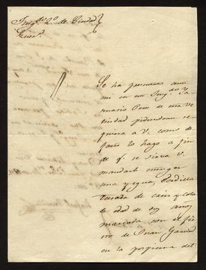 [Letter from Ganuario Pérez to the Laredo Alcalde, September 14, 1831]