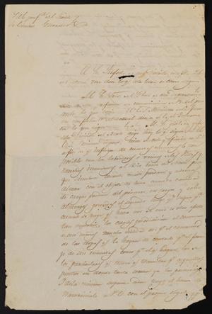 [Letter from Policarzo Martinez to the Laredo Justice of the Peace, March 29, 1841]
