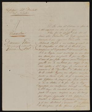 [Letter from Rafael Chavell to the Laredo Alcalde, August 14, 1837]