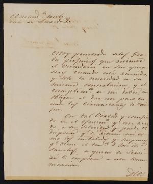 [Letter from Comandante Lafuente to the Laredo Justice of the Peace, July 12, 1841]