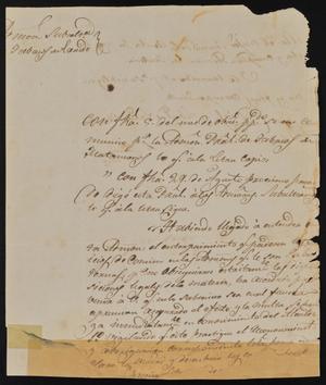 [Letter from José María Sánchez to the Laredo Alcalde, February 20, 1843]
