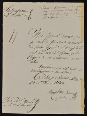 [Letter from Rafael Garcia to the Laredo Alcalde, December 22, 1844]