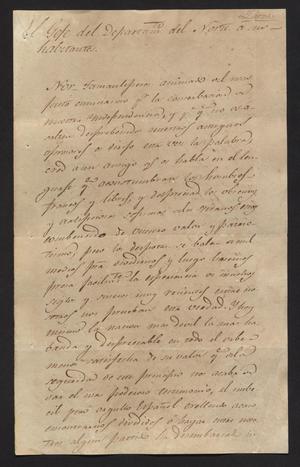 [Letter from Juan Molano to the Laredo Alcalde, August 6, 1829]