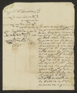 Primary view of object titled '[Letter from Blas María Cavasos to the Laredo Alcalde, October 23, 1834]'.